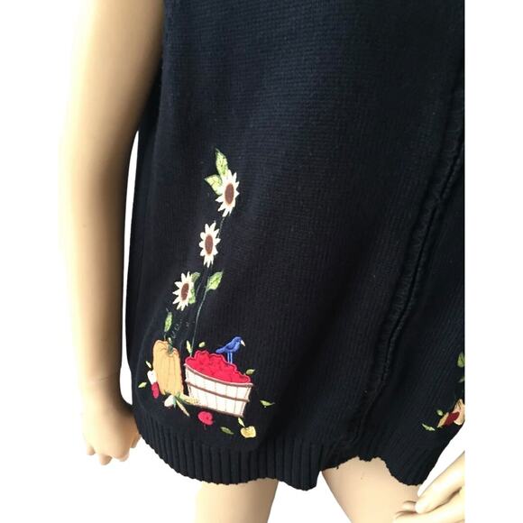 SOUTHERN LADY Womens Size Large Vintage Full Zip Halloween Pumpkin Sweater - Picture 5 of 6